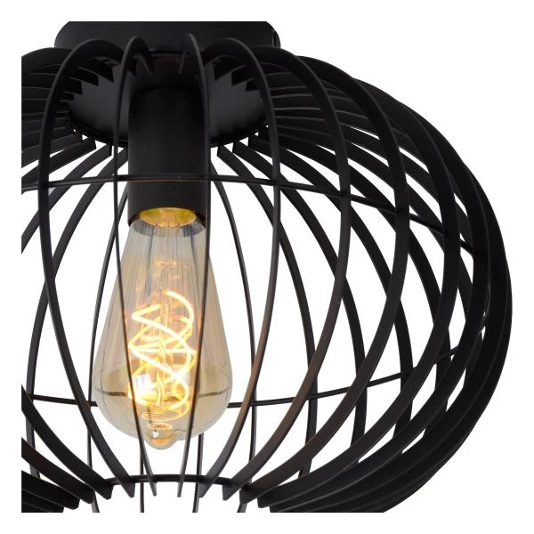 Lucide REDA - Flush ceiling light - Ø 32 cm - 1xE27 - Black - detail 1